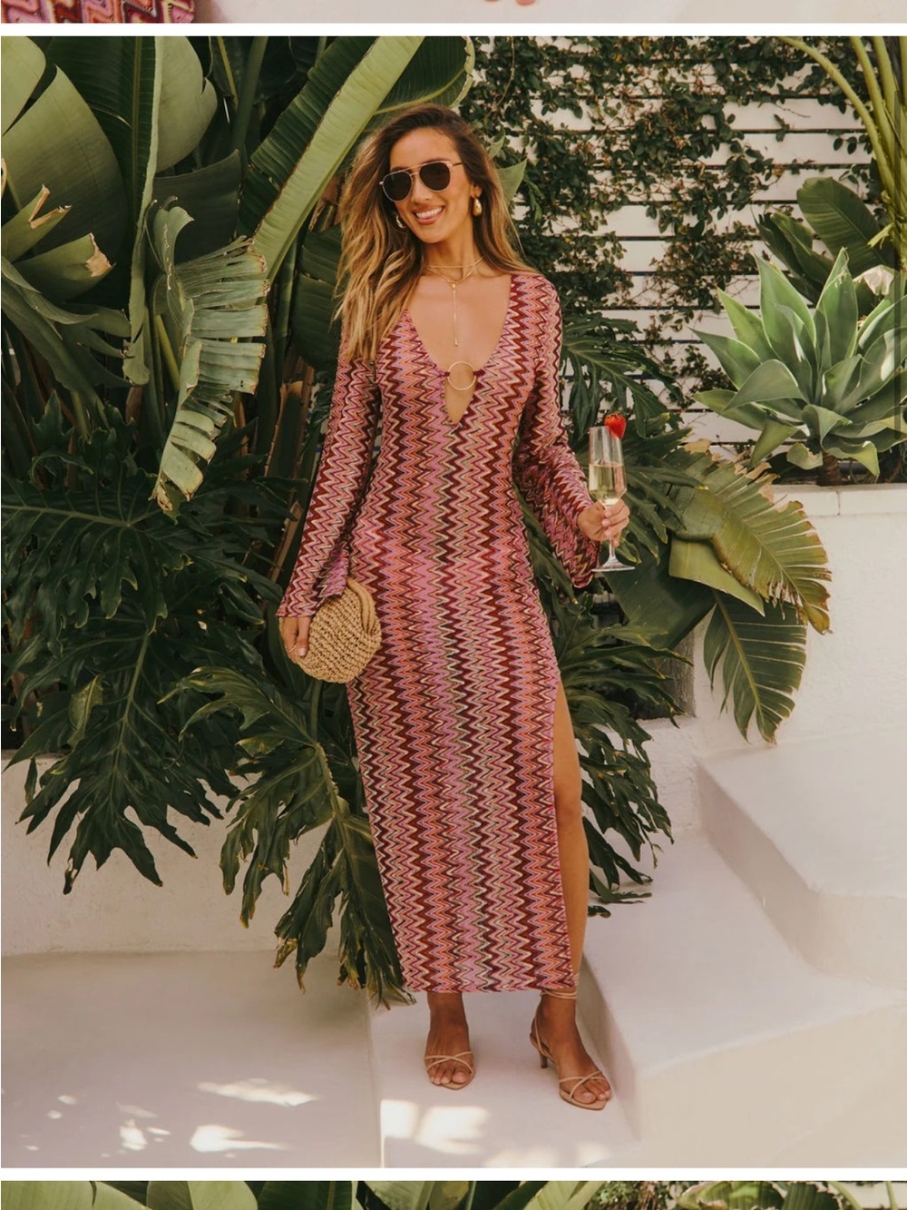 Vici Joanne Crochet Cover Up Maxi Dress